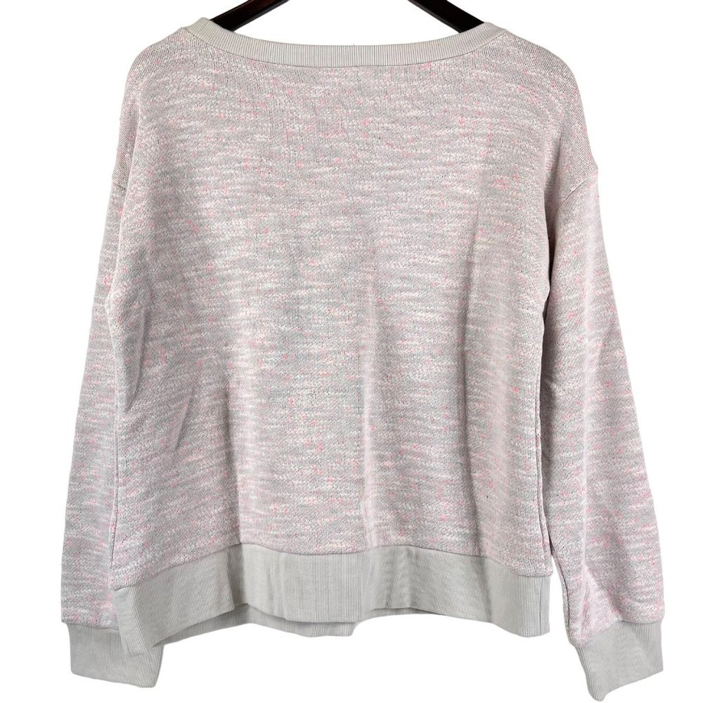 Cupcakes and Cashmere Pink/Gray/Blue Teo Space Dyes Knit Sweatshirt Size Medium - Picture 3 of 8